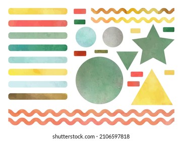 different infographics elements watercolor isolated vector set 