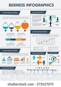 Different infographics set to present your professional data and reports in effective way.