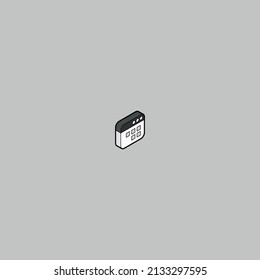 Different isometric calendar icon vector design.