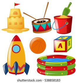 Unterschiedliche Spielzeuggrafik