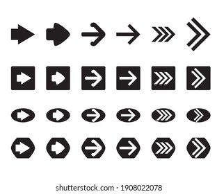 Different kind of arrows vector.