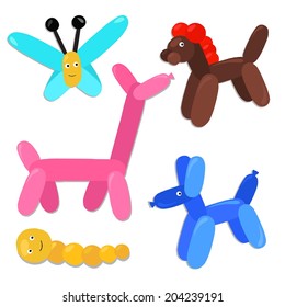 Different kind of balloon animals