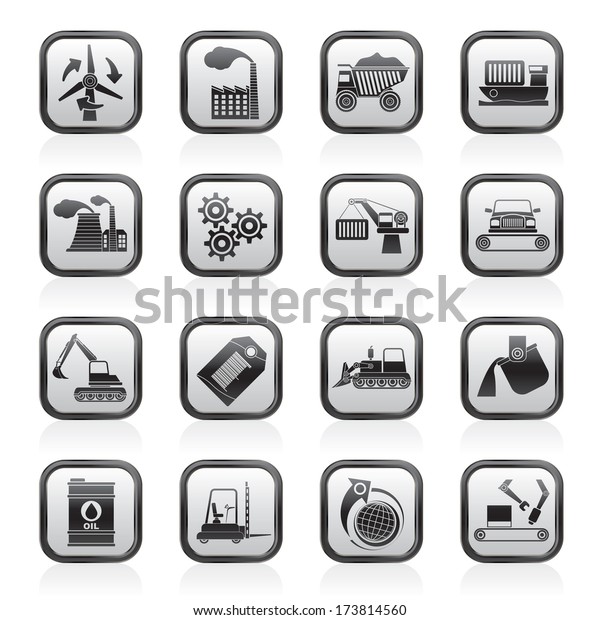 different kind of business and industry icons -\
vector icon set