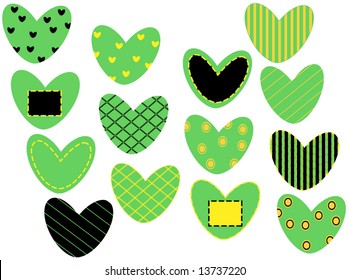different kind design of hearts