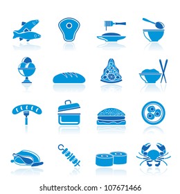Different kind of food icons - vector icon set