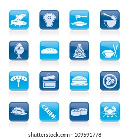 Different kind of food icons - vector icon set