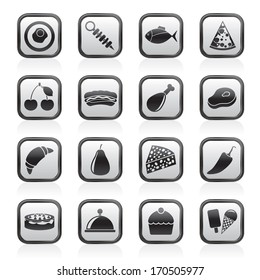 Different kind of food icons - vector icon set