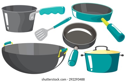 Different kind of kitchen equipments