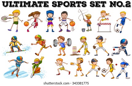 Different kind of sports  illustration