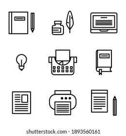 Different kind of storytelling vector icons. Flat style vector illustration isolated on white background.