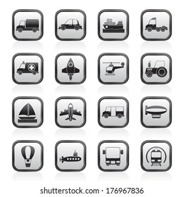 Different kind of transportation icons - vector icon set