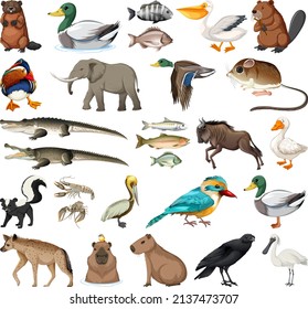 Unterschiedliche Arten von Tiersammlung Illustration