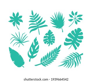 diferentes tipos de diseño vectorial de salida de árboles de playa