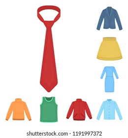 Different kinds of clothes cartoon icons in set collection for design. Clothes and style vector symbol stock web illustration.