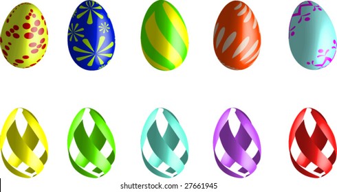 different kinds of easter eggs
