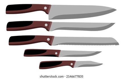 Different Kinds Knife Vector Stock Vector (Royalty Free) 2146677835 ...