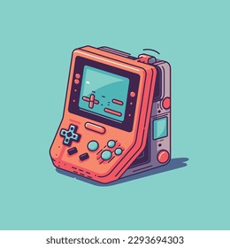 Different kinds of retro game console electronic equipment children's day toys game vector icon