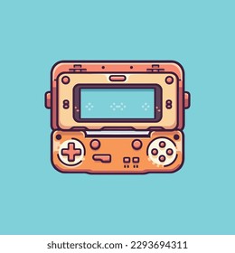 Different kinds of retro game console electronic equipment children's day toys game vector icon