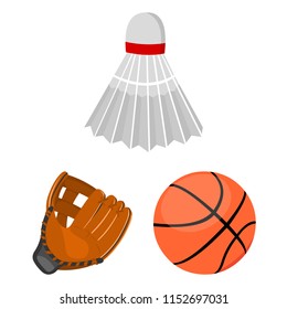 Different kinds of sports cartoon icons in set collection for design. Sport equipment vector symbol stock web illustration.