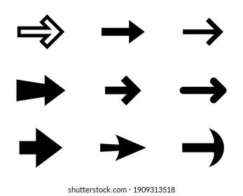 Different Kinds And Styles Of Arrows Vector Designs