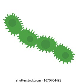 Different Kinds of Viruses. Bacteria Biology Organisms . Virus Infection Ebola Epidemic Sick. Medical Genetics Bacteriological Microorganism. Flat Vector Illustration,
