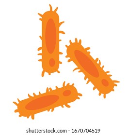 Different Kinds of Viruses. Bacteria Biology Organisms . Virus Infection Ebola Epidemic Sick. Medical Genetics Bacteriological Microorganism. Flat Vector Illustration,