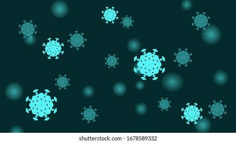 Different Kinds of Viruses. Bacteria Biology Organisms Seamless Pattern. Virus Infection Ebola Epidemic Sick. Medical Genetics Bacteriological Microorganism. Flat Vector Illustration