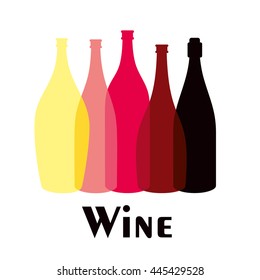 Different Kinds of Wine Bottles Without Labels
