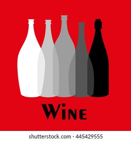 Different Kinds of Wine Bottles Without Labels