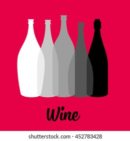 Different Kinds of Wine Bottles Without Labels
