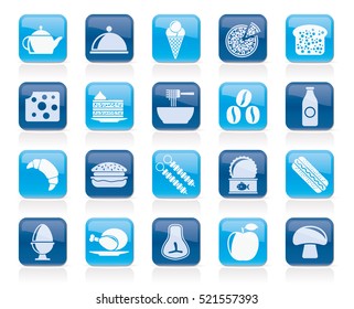 Different king of food and drinks icons 2 - vector icon set