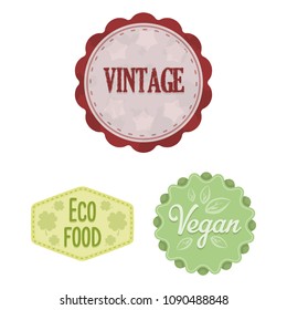 Different label cartoon icons in set collection for design. Index and brand vector symbol stock web illustration.