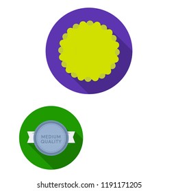 Different label flat icons in set collection for design. Index and brand vector symbol stock web illustration.