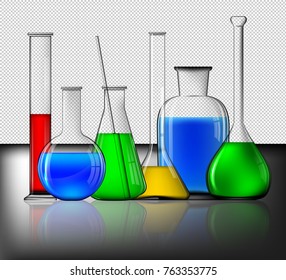 Different laboratory glassware