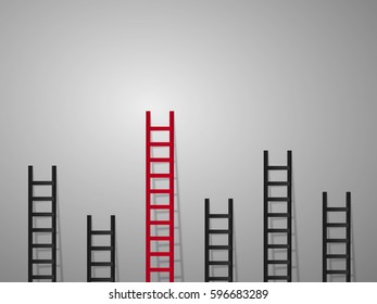 Different ladder concept , paper art style