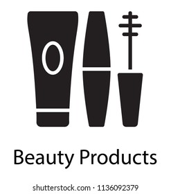 Different ladies cosmetics in a icon representing beautifying products 