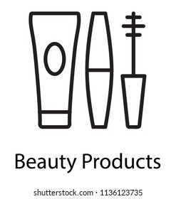 Different ladies cosmetics in a icon representing beautifying products 