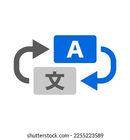 Different language translation icon. Language translation. Vector.