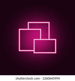 different layers icon. Elements of web in neon style icons. Simple icon for websites, web design, mobile app, info graphics
