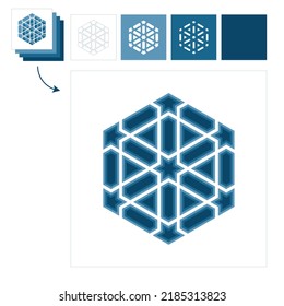 Different layers for paper cutting. Template Islamic pattern for laser cutting or paper cut. Vector illustration.
