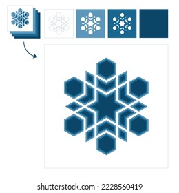 Different layers for paper cutting. Template Islamic pattern for laser cutting or paper cut. Vector illustration.