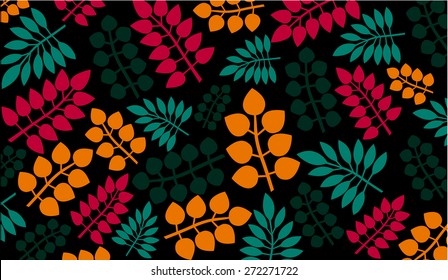 different leaves vector pattern 