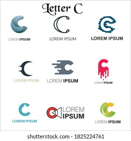 logotipo de carta C diferente para su empresa 