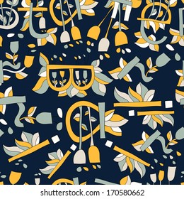 Different letters of the English language. Pattern can be used for wallpaper pattern fills surface textures. Vector backgrounds. 