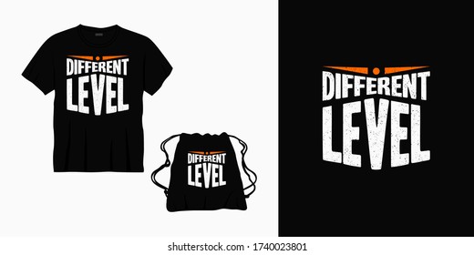 different level typography lettering design for t-shirt, bag or merchandise