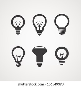 Different Light Bulb Icon Collection 