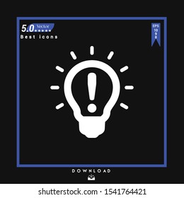 different lightbulb-idea icon isolated on white background. Best modern. Graphic design, mobile application, beauty, user interface. Editable stroke. EPS10 format vector illustration