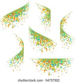 Different lights dots on white background, Abstract illustration