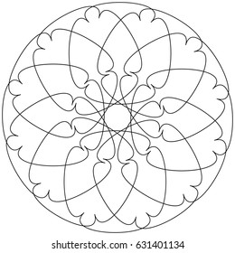 Different linear geometric objects. Random intersecting lines forming abstract shape