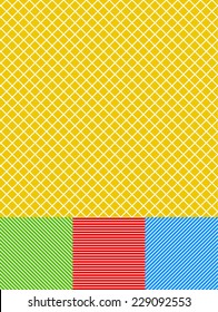 Different lines background set (gridded, diagonal and horizontal with colored backgrounds)